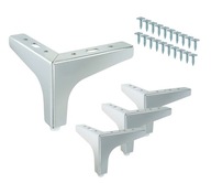 SET 10 cm chrómové nábytkové nohy na komodu a skrinky SET 10 cm chrómové nábytkové nohy na komodu a skrinky