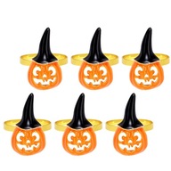 6 ks Opätovne použiteľné dekoratívne halloweenske obrúsky