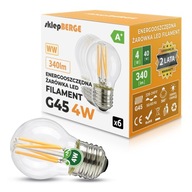 6x E27 G45 LED žiarovka 4W Edison dekoračné vlákno 6x E27 G45 LED žiarovka 4W Edison dekoračné vlákno