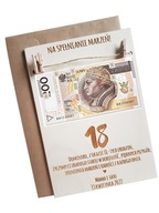 Dar od kmotra do 18, peňažná karta Dar od kmotra do 18, peňažná karta