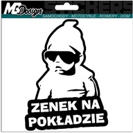 Nálepka ZENEK DO AUTA AUTO 18x14 farba Nálepka ZENEK DO AUTA AUTO 18x14 farba