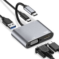 HUB USB-C HDMI ADAPTÉR 4k VGA USB 3.0 PD HUB USB-C HDMI ADAPTÉR 4k VGA USB 3.0 PD