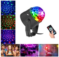 LED disco projektorová guľa DISCO diaľkové ovládanie + RGB