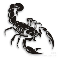 Black Style 30CM roztomilá 3D nálepka Scorpion Sam Black Style 30CM roztomilá 3D nálepka Scorpion Sam