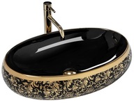 Keramické umývadlo na dosku MERYL BLACK GOLD Keramické umývadlo na dosku MERYL BLACK GOLD
