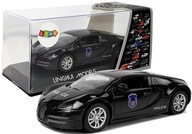 Športové policajné auto s trecím pohonom Svieti čierne Športové policajné auto s trecím pohonom Svieti čierne