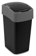 Flip Bin 25l Curver odpadkový kôš čierno/strieborný Flip Bin 25l Curver odpadkový kôš čierno/strieborný