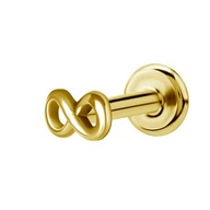 SS316L GOLD PVD labret 1,2x6 tl 0,8 mm m05 nekonečno nekonečno SS316L GOLD PVD labret 1,2x6 tl 0,8 mm m05 nekonečno nekonečno