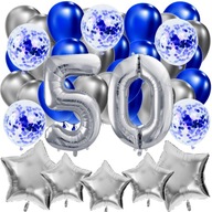 SÚPRAVA BALÓNOV NA 50. NARODENINY, HVIEZDA, STRIEBORNÉ ČÍSLO SÚPRAVA BALÓNOV NA 50. NARODENINY, HVIEZDA, STRIEBORNÉ ČÍSLO