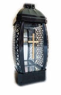 čierny lampáš sviečková kaplnka zlatý kríž 30cm čierny lampáš sviečková kaplnka zlatý kríž 30cm