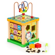 Drevená edukačná kocka, triediaca doska ECOTOYS mula Drevená edukačná kocka, triediaca doska ECOTOYS mula