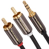 Kábel 3,5 mm stereo jack kábel 2RCA cinch 1m Shudder Jack Cinch Czincz Kábel 3,5 mm stereo jack kábel 2RCA cinch 1m Shudder Jack Cinch Czincz