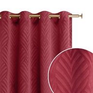 Hotový velúrový záves do obývačky s priechodkami, bordový 140x250 Leafly Z Hotový velúrový záves do obývačky s priechodkami, bordový 140x250 Leafly Z