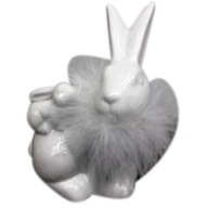 Figúrka ZAJCA, ozdobná figúrka zajačika 15 cm