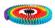 Drevené domino kocky, 200 dielikov, puzzle Drevené domino kocky, 200 dielikov, puzzle