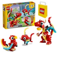 LEGO CREATOR 3v1 31145 - RYBA ČERVENÝ DRAK FÉNIX + PAPIEROVÁ TAŠKA LEGO LEGO CREATOR 3v1 31145 - RYBA ČERVENÝ DRAK FÉNIX + PAPIEROVÁ TAŠKA LEGO
