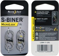 Karabína Nite Ize S-Biner MicroLock so zámkom, 2 ks Karabína Nite Ize S-Biner MicroLock so zámkom, 2 ks