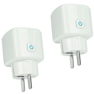 2x 230V ELEKTRICKÁ ZÁSUVKA OVLÁDANÁ TELEFÓNOM WIFI SMART TIMER ZÁSTRČKA 2x 230V ELEKTRICKÁ ZÁSUVKA OVLÁDANÁ TELEFÓNOM WIFI SMART TIMER ZÁSTRČKA