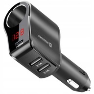 SWISSTEN AUTONABÍJAČKA 30W USB-C 2x USB-A SWISSTEN AUTONABÍJAČKA 30W USB-C 2x USB-A