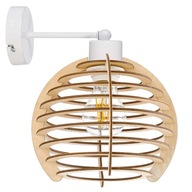 Nástenné svietidlo LAMP E27 pevné nástenné loft Drevená guľa Nástenné svietidlo LAMP E27 pevné nástenné loft Drevená guľa