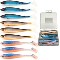 Etuso Pantera Guma Set 9ks 9cm 5,5g Prívlačové rybárske návnady Etuso Pantera Guma Set 9ks 9cm 5,5g Prívlačové rybárske návnady