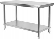 Nerezový pracovný stôl s policou 160x60