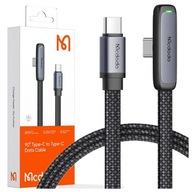 MCDODO UHLOVÝ KÁBEL USB-C RÝCHLO NABÍJANIE USB TYP C 3A 65W ČIERNA 2M