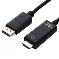Kábel DISPLAY PORT na HDMI 1,8M DP DisplayPort 4K adaptérový kábel - PAWONIK Kábel DISPLAY PORT na HDMI 1,8M DP DisplayPort 4K adaptérový kábel - PAWONIK