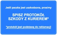 Nálepky Napíšte s kuriérom protokol o škode, 500 ks.