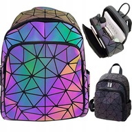 DÁMSKY BATOH DO MĚSTA, ŠKOLA, MLÁDEŽ, REFLEXNÝ HOLO GEOMETRICKÝ FLUO DÁMSKY BATOH DO MĚSTA, ŠKOLA, MLÁDEŽ, REFLEXNÝ HOLO GEOMETRICKÝ FLUO