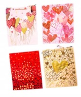 Srdiečka DARČEKOVÁ TAŠKA VALENTÍN ŽENY 26x32CM SADA 4 kusov Srdiečka DARČEKOVÁ TAŠKA VALENTÍN ŽENY 26x32CM SADA 4 kusov
