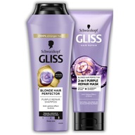 Šampónová maska ​​Gliss Blonde Hair Perfector Set