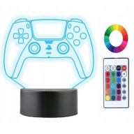 3D Neon Lampa USB Pad PS5 Playstation + farby