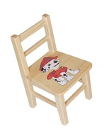 Detská stolička drevená borovica, VZORY