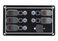ELEKTRICKÝ PANEL 5 SPÍNAČOV USB NABÍJANIE ELEKTRICKÝ PANEL 5 SPÍNAČOV USB NABÍJANIE