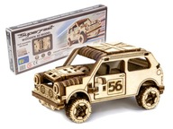 Drevené 3D puzzle Mechanické Rally Auto 1