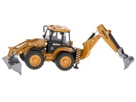 Kovový bagrový nakladač s pohyblivými lyžicami Die-Cast H-toys 1704 1:50