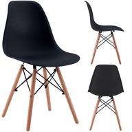 Moderná ŠKANDINÁVSKA stolička DSW BLACK OBÝVAČKA Moderná ŠKANDINÁVSKA stolička DSW BLACK OBÝVAČKA