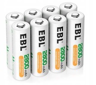 Nabíjacie batérie R6 AA 2800mAh 1,2V 8 ks EBL Nabíjacie batérie R6 AA 2800mAh 1,2V 8 ks EBL