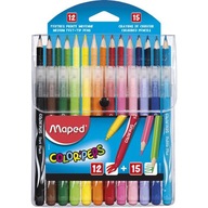SADA ceruziek MAPED COLORPEPS 15 KS + TRIPS 12s