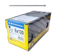 Tesárska skrutka CPW 6x120 plný závit valcová hlava Tesárska skrutka CPW 6x120 plný závit valcová hlava