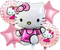 HELLO KITTY fóliové balóny ružová mačička mačiatko narodeninová súprava 5 ks hélia HELLO KITTY fóliové balóny ružová mačička mačiatko narodeninová súprava 5 ks hélia
