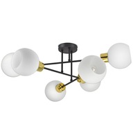 Závesná lampa mliečny LED sklenený guľový luster Závesná lampa mliečny LED sklenený guľový luster