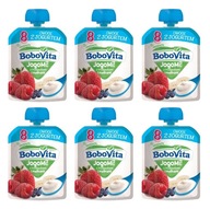 Bobovita Jahody a maliny s jogurtom 6x80g Bobovita Jahody a maliny s jogurtom 6x80g