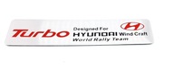 Hliníkový znak HYUNDAI turbo lišta Hliníkový znak HYUNDAI turbo lišta