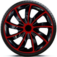 4x Náboje 16 QUAD BICOLOR BLACK RED TUNING 4x Náboje 16 QUAD BICOLOR BLACK RED TUNING