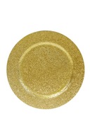 Zlatý trblietavý pod tanier 33 cm