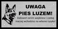 Ceduľka s nápisom - POZOR PES - uvoľnená! Ceduľka s nápisom - POZOR PES - uvoľnená!
