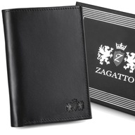 Pánska kožená peňaženka čierna malá tenká peňaženka ochrana RFID kartou ZAGATTO Pánska kožená peňaženka čierna malá tenká peňaženka ochrana RFID kartou ZAGATTO