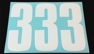 Štartovné čísla 15 cm biela 3 (1 číslica)